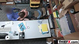 banging this cute teen thief hard in garage punishment