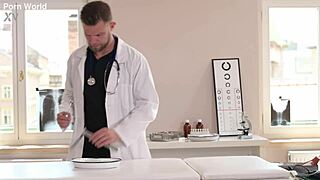 Oh man, I-I mean, these two stud gynecologists are double penetrating this slutty patient Polly Pons at the clinic... with bondage and rough anal, it's intense!