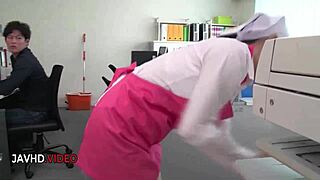 asian office lady chihiro akino provides intense oral service