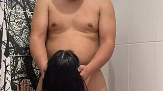 Rich Fuck in Shower Ends with Cum in Her Mouth