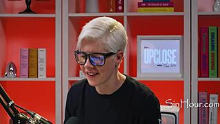 Hey, check out the cute and pretty pornstar Leana Lovings with her glasses.