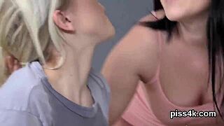 I adore when lovely lesbian girls soak in piss and squirt from wet cunts