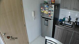 brithany gets surprised by a horny thief at home. she obeys his orders and takes creampie in doggystyle.