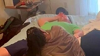 Homemade amateur ebony next door neighbor came over to fuck in bedroom! 🔥