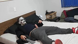 Milf boldly cums hard on young guy's huge cock in intense session