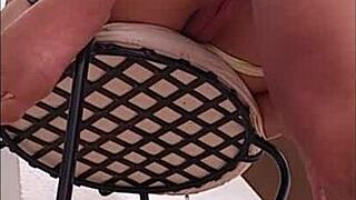 This casual story unfolds as a petite Colombian redhead gets her huge ass fucked outdoors by the pool with gaping results