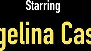 Angelina Castro squeezes her big tits and wet pussy in solo masturbation.