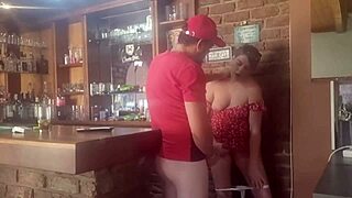 I adore how this brunette milf bends over in her dress for deep doggystyle fucking.