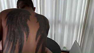 Watch this latino suck my wet pussy then destroy it with his monster cock in homemade lingerie action!