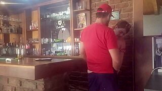 I adore how this brunette milf bends over in her dress for deep doggystyle fucking.