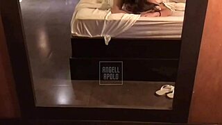 Look at this big-assed blonde stepsister showing off in the hotel room