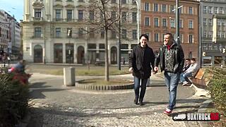 beautiful sarah kay takes cumshot on her big ass outdoors in public