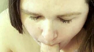 Sexy bbw poppy cohen gives pov cock sucking session