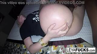 hooker escapes snowy streets through anal interracial blowjob and cumshot with blonde babe and her pimp