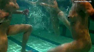 Ivetta Katka and Barbara dive into hot underwater lesbian threesome action!