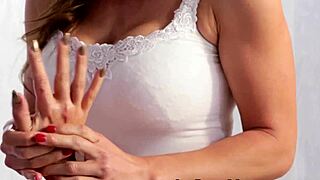 in a casual tale, the babe gave the milf a massage with pussy licking and masturbation