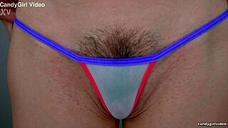 Why Tease With Arielle Lane Putting Panties On The Glass In 4K Hairy Pussy Close Up?