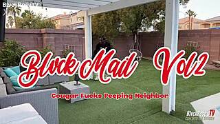 While WORKING from home, Lovelylanalee CAUGHT her neighbor's husband MrBlvckRose PEEPING like a pervert in her back yard.
