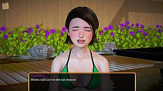 in this erotic game two brunettes with big tits and a redhead teen explore small tits fun. my new family story unfolds homemade style with young passion