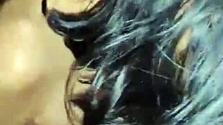 i feel so excited in this homemade threesome with petite amateurs. i cum on her face after intense action, loving every moment of passion.