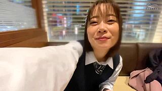 In this amateur video, a cute young Asian woman with big tits enjoys hardcore action. She receives a creampie after intense blowjob and cumshot moments.