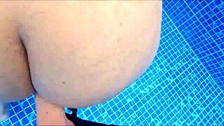 Milf with Big Ass Gets Fucked in Water Craving Cock Over Food