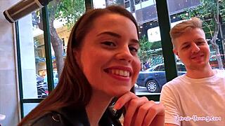 Oh Wow, Exciting Color Splash Shower Sex with Petite Brunette and Huge Cock in Athens!