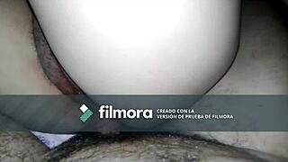 Making a creampie and enjoying time with my little one during her period part 2