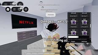 Boyfriend fucks me bareback bent over and almost impregnates in cute furry action