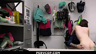 Mall Guard Catches Teen 18+ Shoplifting and Punishes Her with Domination. She Gets Bent Over and Fucked Doggystyle in Office.