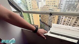 My friends came over and did double penetration on my naughty grandma at home