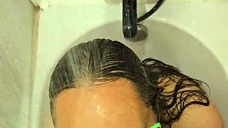 Hey, ready for my hot wife's steamy bath blowjob and handjob with those fiery nails?