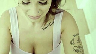 Busty brunette thick stepsister Indica Flower rides hardcore in ass fucking blowjob action