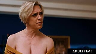 oh dee williams, scissor melody marks hard! busty milf comforts stepbae with wild tribbing