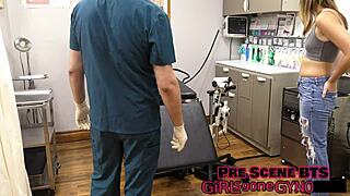 타일러 린 연간 치과 검사 1부 금발 클로즈업 입안 사정!