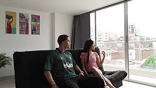 i met this stranger on the street, a hot muscular latina, and she seduced me to go home for spanking and fucking, real quick