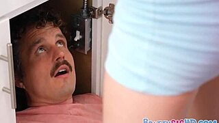 Hey step sisters, why wear those tiny miniskirts? You're just begging for big cock mischief and shaved pussy fun with this petite slut in pov action!