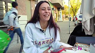 Petite nympho Sofia Sweet Secrett handles massive 10-inch cock in wild bathroom encounter