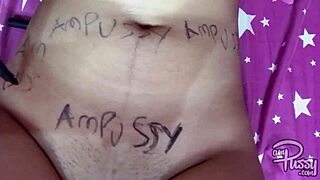 Filipina Teen Writes on Naked Body in Homemade Solo Video
