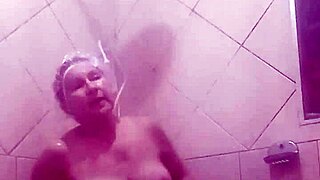 I feel so horny showing off my big natural tits in lingerie as a Brazilian milf