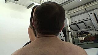 hey, slap that brunette's face hard in this femdom fetish session!