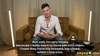 Horny Tommy Cons Enjoys Kinky Threesome with Two Buxom Nymphs in Kitchen. They Lick Pussy and Gobble Cum in High Definition Action.