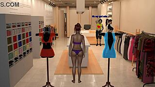 Exhibitionist girl strips naked in public for wild hentai gangbang action