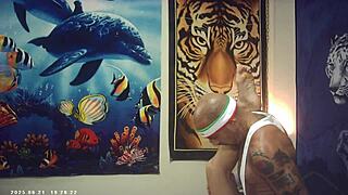 what's it like behind the scenes with asian babe facing italian pound machine pornstar in intergender match?