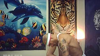 what's it like behind the scenes with asian babe facing italian pound machine pornstar in intergender match?