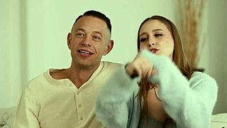 Power couple Laney Grey and Brad Newman deliver intense orgasm to Gia Derza in casting interview with clothes ripped.