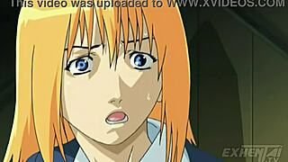 Massive cock student pounds huge tits at academy in hentai action