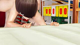 헨타이 수학 선생 체육 선생 스포츠 창고 거세게 박힘