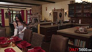 Penelope Woods the naughty latina teen handles a group of guys in a wild session