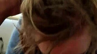 blonde sucks hung stud till he explodes